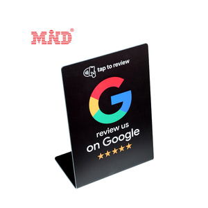 Programmier bare digitale Business-Display-Tischst änder aus PVC-Kunststoff Social Media Google Review NFC-Ständer - Product Image 2