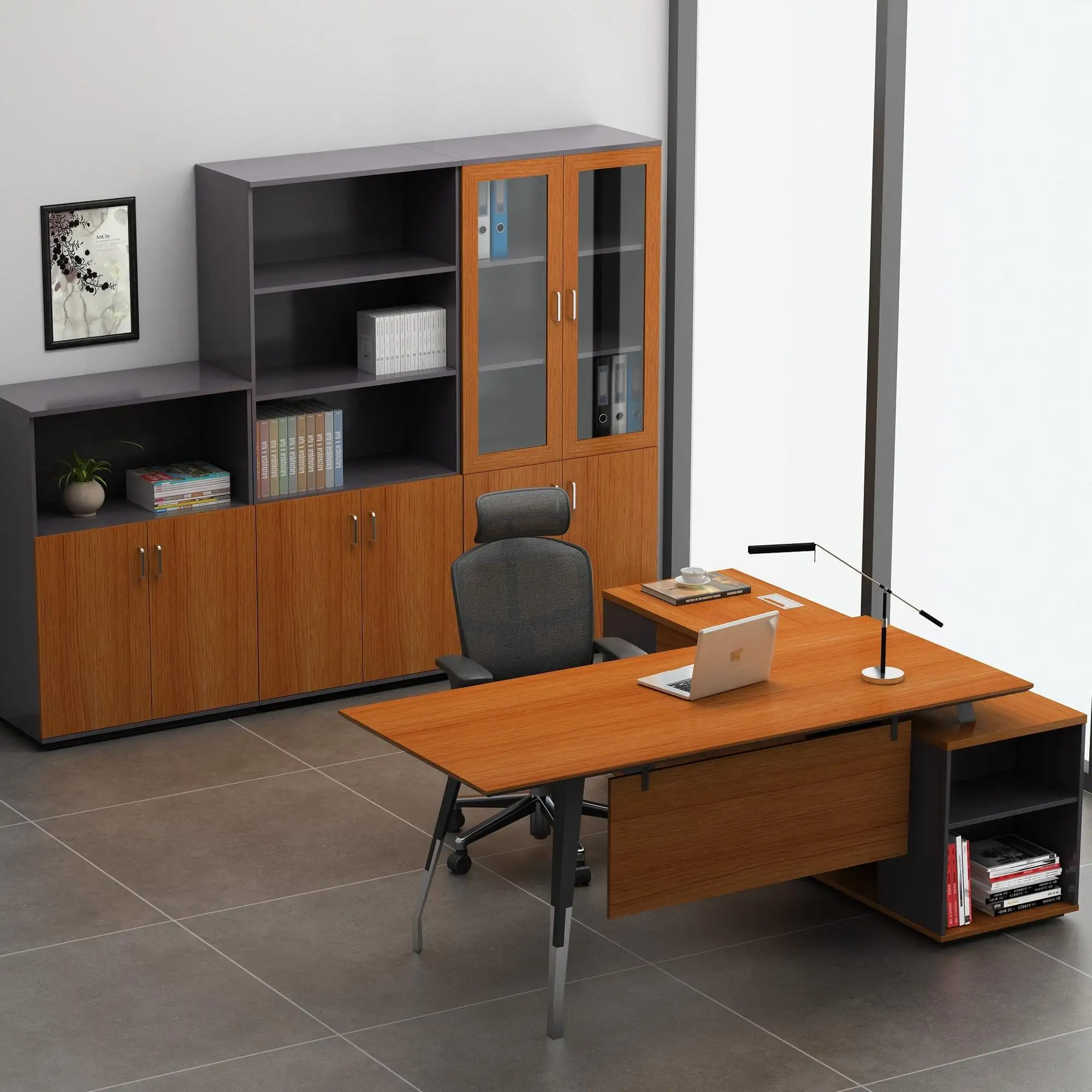 Черный домашний офисный стол и стул дизайн роскошный деревянный столик современный офисный стол мебель