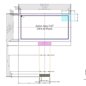 2.42 pollici 128x64 OLED Display bianco monocromatico OLED modulo schermo SPI I2C IIC interfaccia parallela 24pin SSD1309 Driver - Product Image 6