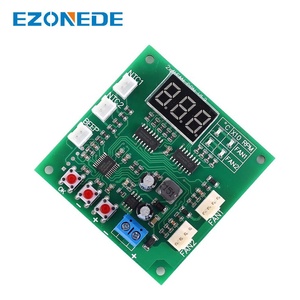 Controlador de temperatura de ventilador de 2 canales y 4 cables Módulo de visualización de regulador de velocidad PWM módulo de controlador 24V DC 12V 48V para ventilador de PC/alarma - Product Image 5