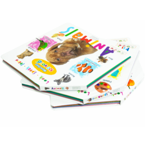หนังสือพับที่ผลิตในประเทศจีนเพื่อช่วยให้เด็กๆ รู้จักวัตถุ การพิมพ์ออฟเซตบนกระดาษพิมพ์ลูกฟูกกระดาษดับล็กซ์ชนิดกระดาษ