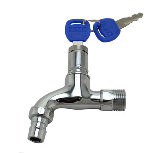 Brushed Alloy with Lock Washing Machine Faucet 4 <strong>Minutes</strong> Quick Open Anti-theft Faucet Tap <strong>Key</strong> Lock Faucet - Product Image 1
