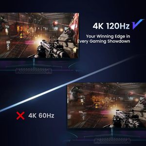 <strong>HDMI</strong> Selector <strong>Switch</strong> 3 Ports <strong>HDMI</strong> 2.1 <strong>Switch</strong> Box 4K120Hz <strong>HDMI</strong> Splitter 3 in 1 Out with Remote Auto Switching