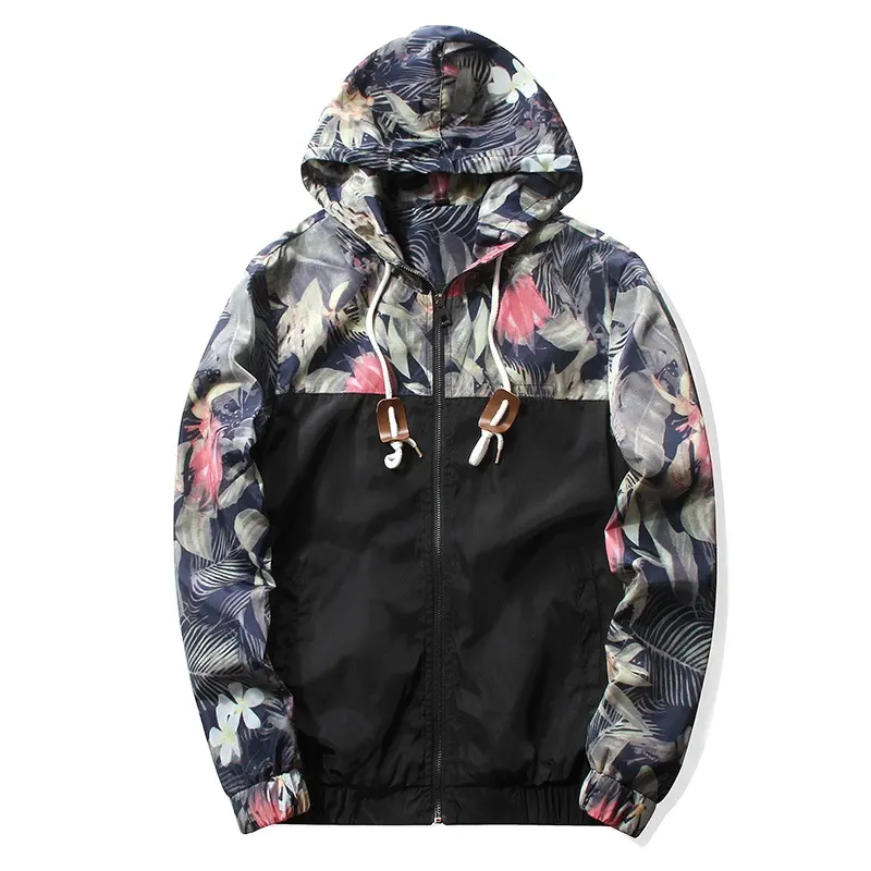 Yeni varış ucuz sıcak satış spor rüzgarlık çalışan Camo yüceltilmiş ceketler Hoodies erkekler