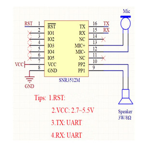 Taidacent 32 Tipi Suono Circuito del Sensore di Controllo di Comando Con Microfono Modulo di Riconoscimento vocale UART Modulo di Riconoscimento Vocale - Product Image 6