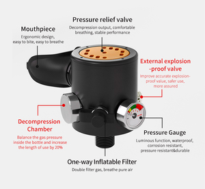 Bộ dụng cụ lặn biển, bình dưỡng khí, bình khí lặn bằng nhôm, thiết bị thở, bình khí mini 0.5L, bộ bình khí lặn - Product Image 5