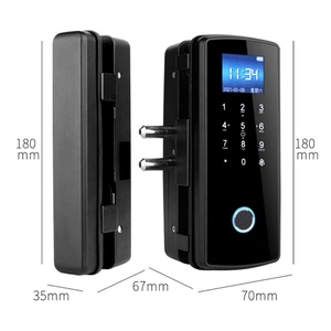 デジタル電子生体認証スマートガラスドアロックリモコン指紋ガラスロックホームオフィス用 - Product Image 5