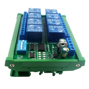 R4D8A08 DC 12V 8 kanal RS485 röle modülü Modbus RTU UART uzaktan kumanda anahtarı DIN35 C45 ray kutusu için PLC PTZ kamera güvenlik - Product Image 2