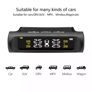 Sistema de Monitoreo de presión de neumáticos para coche, TPMS, energía Solar, pantalla LCD Digital, sistemas de alarma de seguridad automática, Sensor externo de presión - Product Image 2
