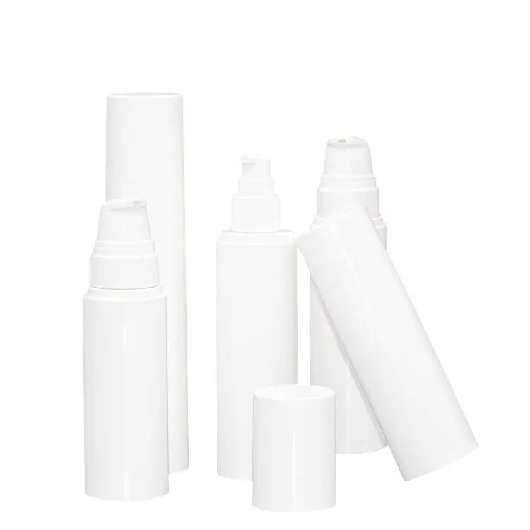 Luxus leere PCR PP 60ml 80ml 100ml 120ml Serum creme Airless Flasche Zwei Pump Head Choice Kunststoff Vakuum behälter