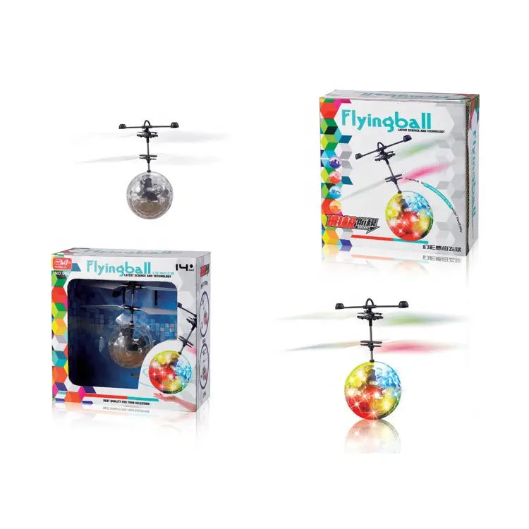 Electric flying heli ball helicopter toy for kids indoor rc sensing toys