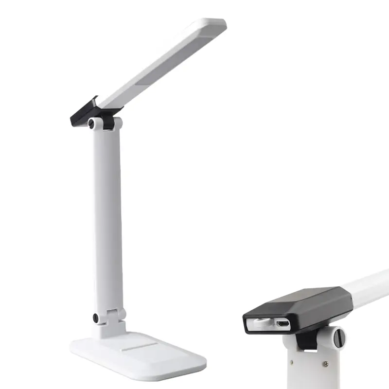 Lâmpada de mesa com sensor de toque removível, lâmpada dobrável ABS para leitura de mesa, novo design sem fio