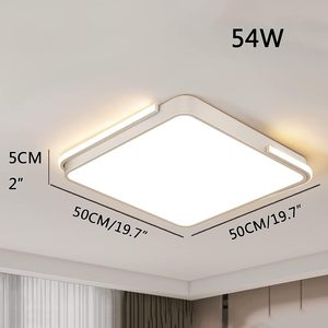 ไฟเพดาน LED ฟลัชเมาท์แบบบางเฉียบโคมไฟสี่เหลี่ยมหรี่แสงได้สามสี90ทันสมัยสำหรับการควบคุมในร่มที่อยู่อาศัย85 - Product Image 3