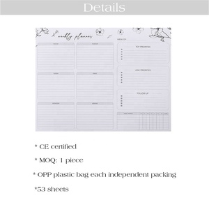 Hongbo, superventas, 8,5 por 11, planificador semanal, Bloc de notas con 4 diseños, listo para enviar de por vida/negocios y personalizado disponible - Product Image 5