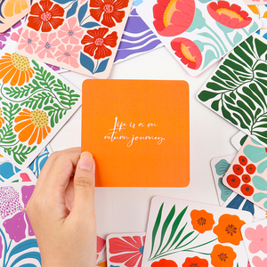 Floral Affirmation Card Custom Design Affirmation Cards Affirmative Card