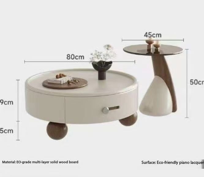 Table basse 80 cm + Table d'appoint 45 cm