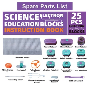 Giocattoli educativi con stelo per bambini esperimento di circuito Kit di avviamento 25 pezzi esperimento scientifico che scatta Kit di circuiti elettronici - Product Image 4