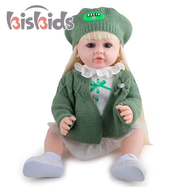 Suporte de vinil de silicone macio para bebês, boneco realista de silicone para crianças pequenas, princesa doce, 55 cm, corpo inteiro, para venda