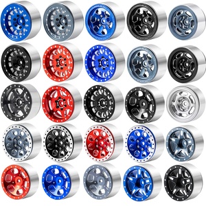 Kim loại 1.3inch beadlock vành bánh xe cho trục scx24 1/24 cấu trúc bánh xe RC phụ tùng xe hơi - Product Image 1