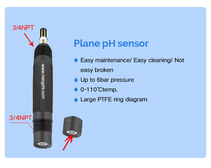 Sensor de pH analógico RS485, salida de sonda digital de 4-20mA para control de procesos de agua industrial - Product Image 4