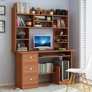 Escritorio de lujo para ordenador del hogar, mueble de dormitorio, mesa de estudio con estantería, diseño de mesa de oficina ejecutiva moderna (nuevo) - Product Image 6