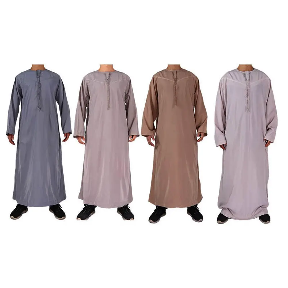 Omani jubba dubai pour hommes khamis arabe islamique vêtements daffah abaya 2024 arabe maroc musulman thobe jalabiya hommes musulmans