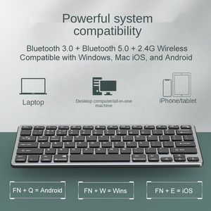 Bluetooth <strong>Keyboard</strong> and <strong>Mouse</strong> Combo <strong>2</strong>.4G+BT Dual Mode Rechargeable Office <strong>Keyboard</strong> and <strong>Mice</strong> Set for Laptop Desktop Notebook - Product Image 3