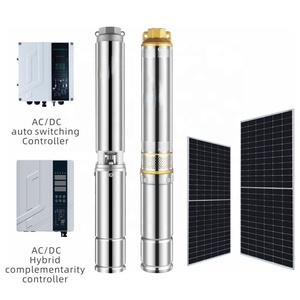 AIRFORCE Impulsor de plástico sin escobillas de 4 pulgadas AC DC Sistema de bomba de agua sumergible solar de pozo profundo para riego agrícola - Product Image 1