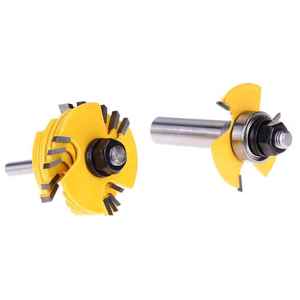 2pcs Slot <strong>Cutter</strong> 3 Wing Cemented Carbide Router Bit Set <strong>1</strong>/2&quot; &amp; <strong>1</strong>/<strong>4</strong>&quot; Shank 7pcs Blade Slot for Woodworking Tool TH4 - Product Image 6