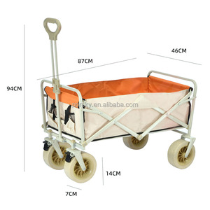 Chariot pliant d'extérieur pratique avec grandes roues Chariot de plage et de camping pliable et portable - Product Image 5