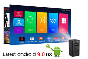 BYINTEK-miniproyector portátil P20, 4K, 3D, DLP, Pico, inteligente, Android, Wifi, móvil, con batería, cine en casa - Product Image 4