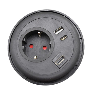 Conector de mesa redondo con puerto de carga rápida, ojal de escritorio con USB tipo C - Product Image 1