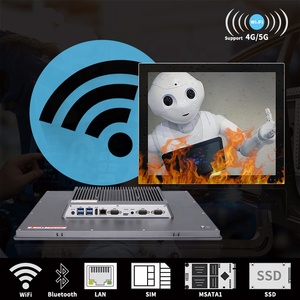 PC de pantalla táctil sin ventilador industrial de cuatro núcleos J1900 de 19 pulgadas integrada PC de panel todo en uno - Product Image 3