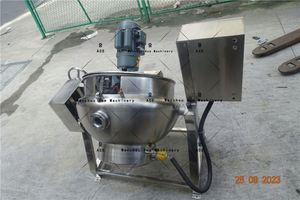 200L Long-Lasting Jam Maker Meat Cooking Pot Jacketed Kettle for <strong>Apples</strong> Industrial Automatic Tilt Blender Cooking Pot Factory - Product Image 5