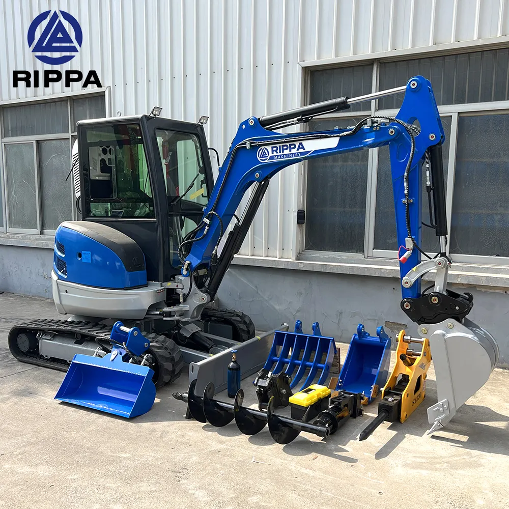 Miniexcavadora Rippa 3,5 toneladas pequeña excavadora EPA/CE nueva embolsadora precio barato excavadoras pequeñas sobre orugas miniexcavadora a la venta