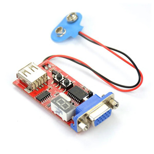 LED Digital VGA generador de señal LCD probador 15 señales diferentes salida USB batería fuente de alimentación Dual DC 9V módulo
