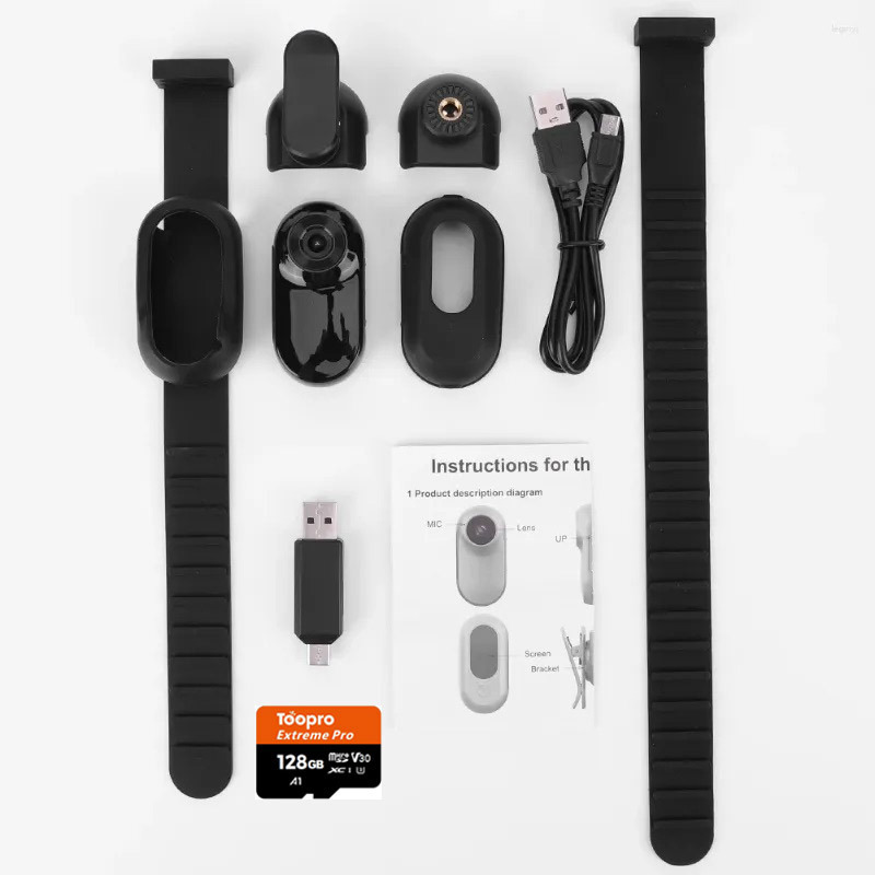 Black thumb camera-128gb card-pet collar