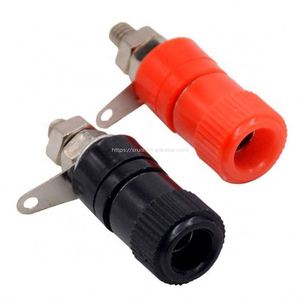<strong>Terminal</strong> <strong>Blocks</strong> JS-910B 4Mm Amplifier <strong>Terminal</strong> <strong>Connector</strong> Binding Post Banana <strong>Plug</strong> Jack Mount Black Red