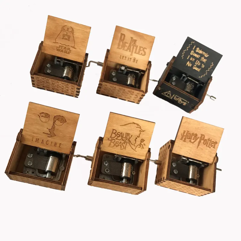 Nhà Máy Tùy Chỉnh Melody Hand Crank Bằng Gỗ Nhỏ Music Box