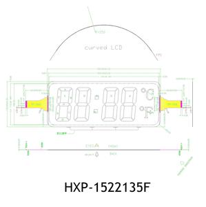 Transparente 0,3mm Dicke PC-oder PET-<span class=keywords><strong>flexible</strong></span> 7-<span class=keywords><strong>Segment</strong></span>-<span class=keywords><strong>LCD</strong></span>-Anzeige