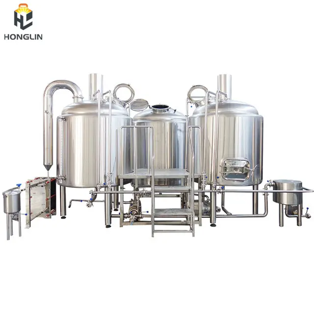 HongLin automático pequeño 500L 1000L 2000L 5000L hervidor de cerveza equipo de fermentación equipo de cerveza equipo de elaboración de cerveza