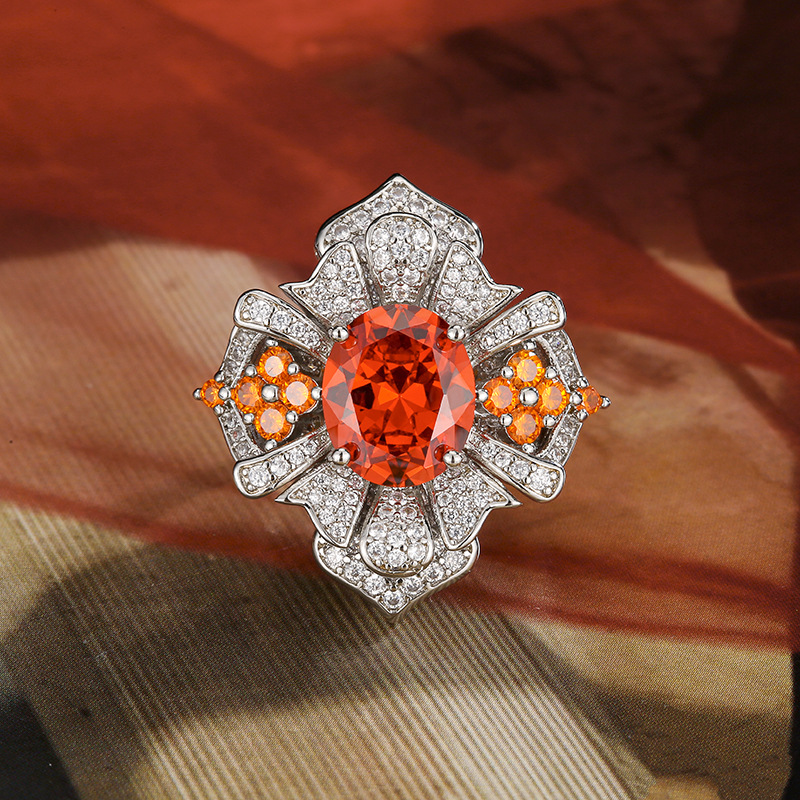 Support de montre rouge orangé