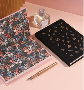 Cuaderno de Material de tela con bolsillo e índice, cuaderno de lino con pestaña mensual - Product Image 3