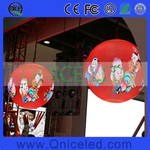 หน้าจอ LED Global LED Video Ball สำหรับเวทีอีเวนท์โชว์ไนท์คลับโมดูลนุ่ม3D HD Sphere หน้าจอแสดงผลวิดีโอบอล