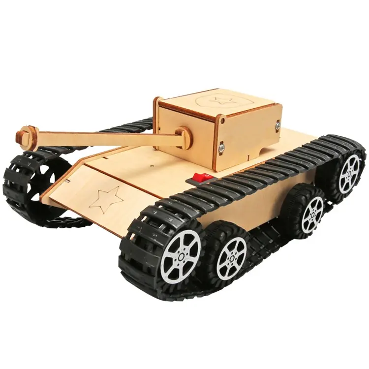 Kit De ciencia Stem Assembly Toys DIY Tanque de madera Modelo Física Electricidad Proyecto escolar Experimento científico Juguetes