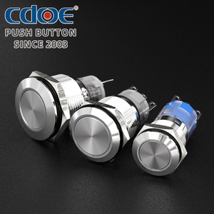 UL Ip67 Flat Round Head Non-lamp Power Start Stop Spdt <strong>Dpdt</strong> Metal 16mm 19mm 22mm <strong>Push</strong> <strong>Button</strong> Momentary for Industrial Equipment - Product Image 1