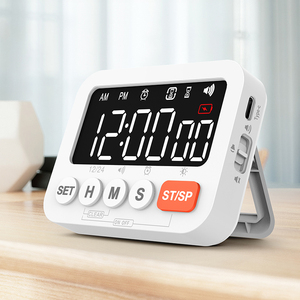 Grande Display magnetico sveglia digitale a LED per camera da letto con comando vocale da scrivania Timer digitale per allenamento in palestra a casa - Product Image 5