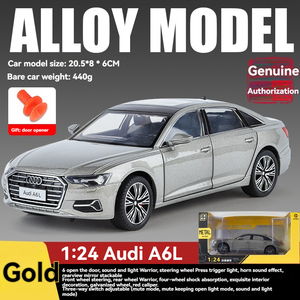本物のライセンスダイキャストモデル車1:24合金モデル車Aodi A6ドアオープンデコレーションディスプレイ金属玩具車モデル - Product Image 6