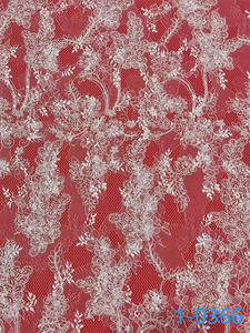 ผ้าลูกไม้ประดับลูกปัดสไตล์ฝรั่งเศสผ้าโปร่งปักลายสำหรับเจ้าสาวชุดเจ้าสาวสีขาวสไตล์ใหม่ปักลวดลายแฟนซี - Product Image 6