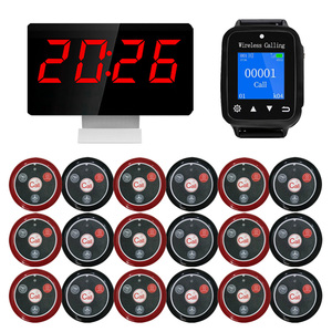 نظام اتصال لاسلكي لمطاعم الوجبات السريعة والمقاهي والحانات مع جهاز نداء وعرض زر اتصال عند المنضدة - Product Image 2